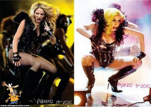 Lady Gaga copiando a Shakira