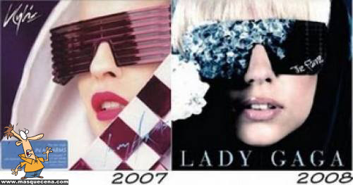 Lady Gaga imitando o estilo da Kylie Minogue
