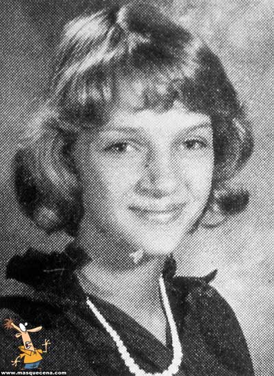Young Uma Thurman before she was famous yearbook picture