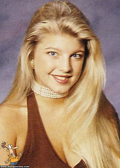 Young Fergie before she was famous Yearbook picture